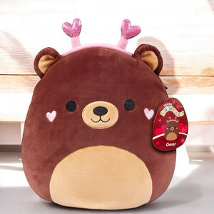 Squishmallows Plush Toy, Omar, Brown, 10 inch